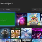 Xbox Game Pass dashboard showing game library on console interface