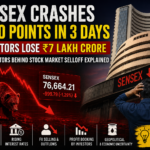 Sensex crashes 2400 points in 3 days investors lose 7 lakh crore stock market selloff India
