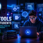 Best AI tools for students 2026 featuring AI chatbot, study planner, writing assistant and smart learning technology
