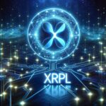 XRP cryptocurrency network concept showing Ripple digital asset and blockchain payment technology